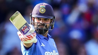 Rohit Sharma after his century at Lord's. (ANI Pic Service) Rohit Sharma after his century at Lord's. (ANI Pic Service)
