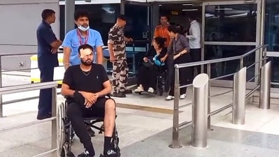 One of the passengers who were injured on Air India Phuket-Delhi flight on Tuesday. (ANI Video Grab)