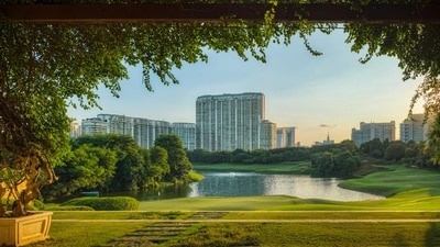DLF Ltd said exuded confidence that it will achieve sales bookings target of around <span class='webrupee'>₹</span>20,000 crore this fiscal on strong launch pipeline and inventories in existing projects. (Picture for representational purposes only) DLF Ltd said exuded confidence that it will achieve sales bookings target of around <span class='webrupee'>₹</span>20,000 crore this fiscal on strong launch pipeline and inventories in existing projects. (Picture for representational purposes only)