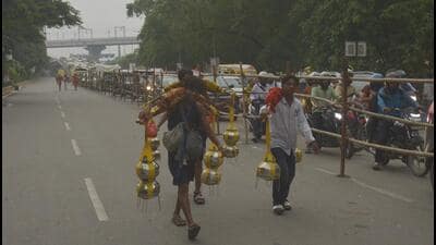 Investigators said that the victim was a resident of Chhalera in Noida’s Sector 44 who was on his way to Haridwar for the annual Kanwar Yatra. (Sakib Ali/HT Photo) Investigators said that the victim was a resident of Chhalera in Noida’s Sector 44 who was on his way to Haridwar for the annual Kanwar Yatra. (Sakib Ali/HT Photo)