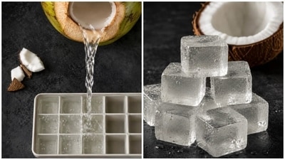 Should you make ice cubes from coconut water instead of plain water to add electrolytes to any drink? (Instagram/ thishowthingswork) Should you make ice cubes from coconut water instead of plain water to add electrolytes to any drink? (Instagram/ thishowthingswork)
