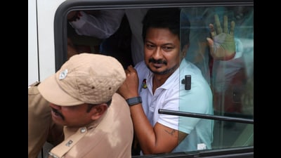 Stalin was taken into custody by the police this morning following an FIR against him over his alleged remarks on Tamil film actor Trisha Krishnan. (PTI)