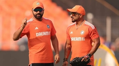 Rohit Sharma with T Dilip Rohit Sharma with T Dilip