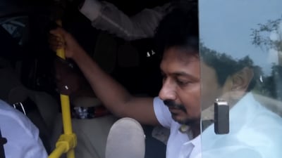 Udhayanidhi Stalin was detained a day after he addressed a public meeting in Thanjavur. (ANI VIDEO) Udhayanidhi Stalin was detained a day after he addressed a public meeting in Thanjavur. (ANI VIDEO)