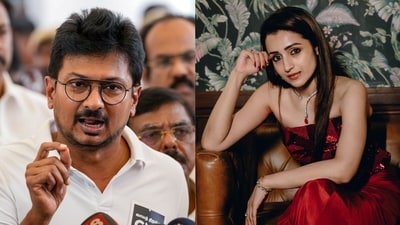 Udhayanidhi Stalin allegedly made the remarks on Trisha Krishnan during an event in Tamil Nadu's Thanjavur. (PTI/) Udhayanidhi Stalin allegedly made the remarks on Trisha Krishnan during an event in Tamil Nadu's Thanjavur. (PTI/)