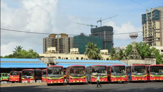 BEST owns bus depots spanning across 190 acres. Of these, 22 depots covering 132 acres will undergo redevelopment as part of the proposed overhaul. (Bhushan Koyande/HT Photo)