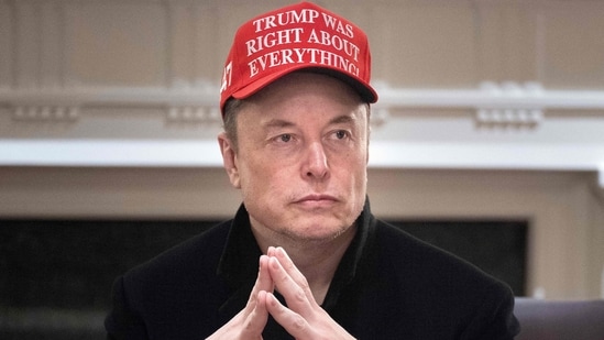 Elon Musk looks on during a Cabinet Meeting in the Cabinet Room of the White House March 24, 2025.(AFP)