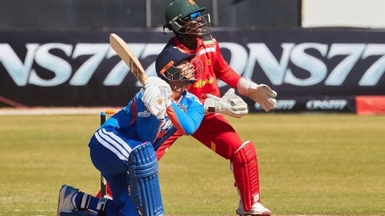 India's Vaibhav Sooryavanshi in action.