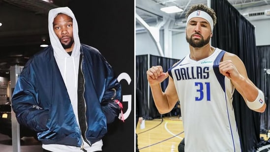 Kevin Durant's and Klay Thompson's social media activity suggests the two former Warriors stars have become involved in a public spat.