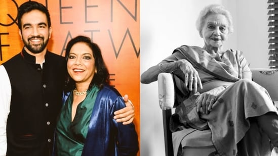 (L-R) Zohran Mamdani with Mira Nair, Praveen Nair