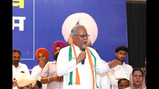 Taking a swipe at the ruling Aam Aadmi Party (AAP) and the Bharatiya Janata Party (BJP), Baghel said both parties were grappling with infighting. (HT File)