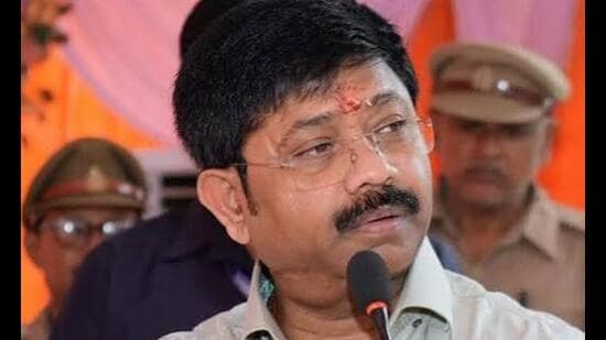 Uttar Pradesh industrial development minister Nand Gopal Gupta ‘Nandi’. (HT file)