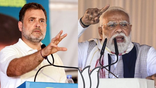 Congress MP Rahul Gandhi and Prime Minister Narendra Modi.