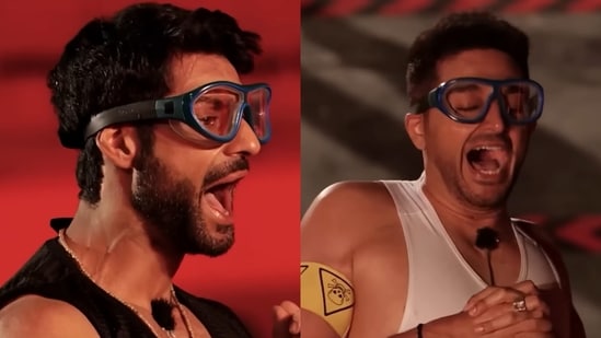 Karan Wahi and Gaurav Khanna in a deadly task on Khatron Ke Khiladi 15. (Colors TV)