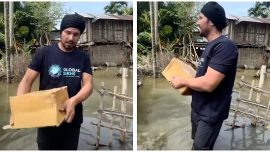 Randeep Hooda shared a video of his relief work efforts in Assam.