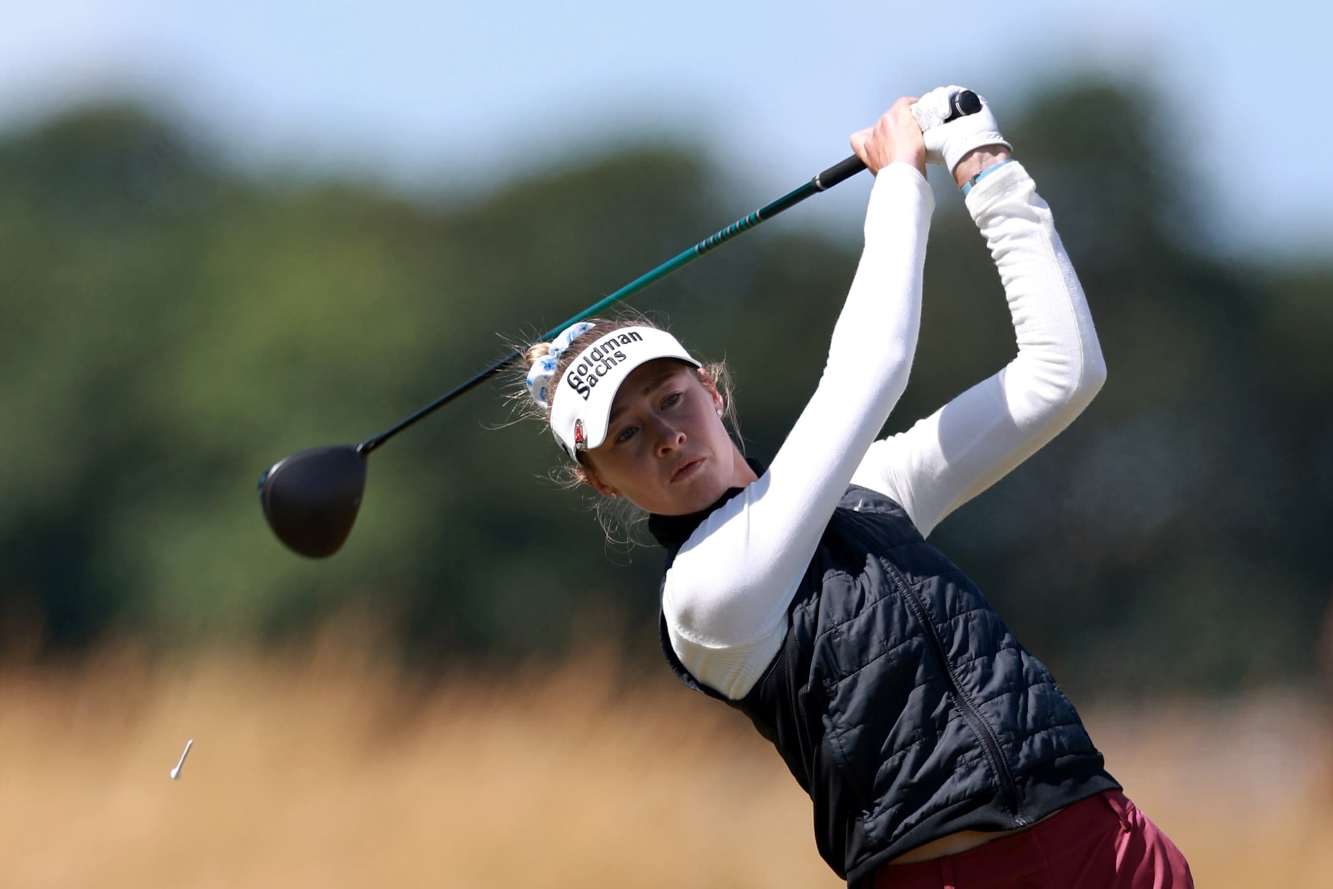 The R&A’ and the second picture is of Nelly Korda. Caption is ‘Nelly Korda’s dream season included one blip – her MC at Amundi Evian. (The R&A) The R&A’ and the second picture is of Nelly Korda. Caption is ‘Nelly Korda’s dream season included one blip – her MC at Amundi Evian. (The R&A)