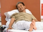 Activist Sonam Wangchuk during his hunger strike. (HT PHOTO)