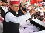 Akhilesh Yadav addresses a Prabuddh Sammelan at the party headquarters in Lucknow to mark the birth anniversary of SP ideologue Janeshwar Mishra. (HT Photo) Akhilesh Yadav addresses a Prabuddh Sammelan at the party headquarters in Lucknow to mark the birth anniversary of SP ideologue Janeshwar Mishra. (HT Photo)
