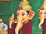 Mumbai, India – 28 June 2026: Children observe an Idol Lord Ganesh at a workshop at Lalbaug l, as begin for the upcoming Ganesh Festival, in Mumbai, India, on Sunday, 28 June 2026. (Photo by Bhushan Koyande/HT Photo)