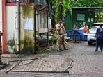 Mumbai, India. Aug 04, 2026 - Two BMC contractors were injured in a mutual knife attack outside the BMC F North office in Matunga. Mumbai, India. Aug 04, 2026. (Photo by Raju Shinde/HT Photo) (Raju Shinde)