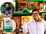 Author Divya Prakash Dubey at the Jharipani Castle in Mussoorie, Uttarakhand, where the Vikrant Massey-starrer series Musafir Cafe, based on his book was shot