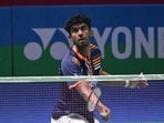 New Delhi, India – January 13, 2026: Ayush Shetty from India plays against Lakshya Sen from India, during the men's doubles match in the Yonex Sunrise India Open 2026 at Indira Gandhi Sports Complex in New Delhi, India, on Tuesday, January 13, 2026. (Photo by Sanchit Khanna/ Hindustan Times) (Hindustan Times)