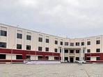 Only 150 students shifted; parents and students seek immediate relocation of the remaining classes. (HT Photo)