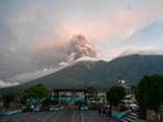 Fuego volcano erupts in Alotenango, some 65 kilometers southwest of Guatemala City,