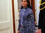 Second Lady Usha Vance has opened up about becoming a mother of four, saying she initially worried that welcoming another child could disrupt her family's routine. (AP Photo/Julia Demaree Nikhinson)