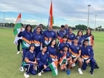 IPA president Suryaveer Singh Bhullar with India's 2025 World Cup team