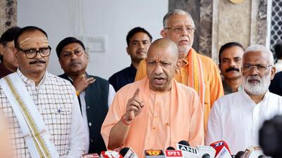 Chief minister Yogi Adityanath addressing the media in Lucknow on Wednesday. (HT Photo) Chief minister Yogi Adityanath addressing the media in Lucknow on Wednesday. (HT Photo)