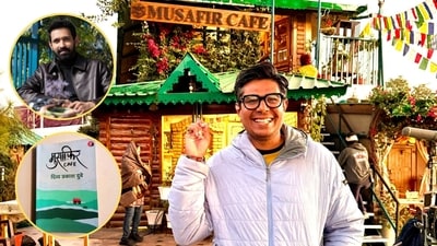 Author Divya Prakash Dubey at the Jharipani Castle in Mussoorie, Uttarakhand, where the Vikrant Massey-starrer series Musafir Cafe, based on his book was shot Author Divya Prakash Dubey at the Jharipani Castle in Mussoorie, Uttarakhand, where the Vikrant Massey-starrer series Musafir Cafe, based on his book was shot