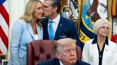 President Donald Trump appointed Jennifer Rauchet to chair the Presidential Military Spouse Commission, sparking criticism over her past involvement in Pentagon communications. (Pete Hegseth)
