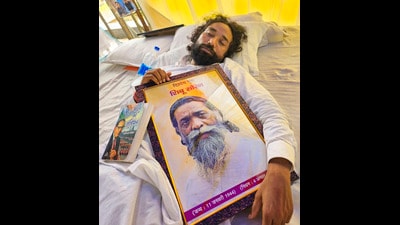 Student leader Devendra Nath Mahto has been on a hunger strike since August 2 at Ranchi’s Jaipal Singh Munda Stadium to protest against the alleged recruitment irregularities (PTI) Student leader Devendra Nath Mahto has been on a hunger strike since August 2 at Ranchi’s Jaipal Singh Munda Stadium to protest against the alleged recruitment irregularities (PTI)