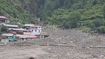 The mudslide struck Dharali on August 5 last year, triggering flash floods that swept through the village. (HT picture) The mudslide struck Dharali on August 5 last year, triggering flash floods that swept through the village. (HT picture)