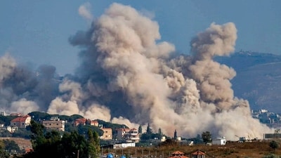 Smoke rises following an Israeli controlled-explosion on the village of Kfartibnit as seen from Nabatieh in southern Lebanon on July 29, 2026. While violence has declined since the signing of a preliminary US-Iran deal in June and the Lebanon-Israel agreement, Lebanon continues to report intermittent Israeli strikes and artillery shelling on the south. Lebanon's army on July 26 condemned ongoing Israeli military activities that it said were preventing its full deployment under the framework deal. (Photo by Ammar Ammar / AFP) / (AFP) Smoke rises following an Israeli controlled-explosion on the village of Kfartibnit as seen from Nabatieh in southern Lebanon on July 29, 2026. While violence has declined since the signing of a preliminary US-Iran deal in June and the Lebanon-Israel agreement, Lebanon continues to report intermittent Israeli strikes and artillery shelling on the south. Lebanon's army on July 26 condemned ongoing Israeli military activities that it said were preventing its full deployment under the framework deal. (Photo by Ammar Ammar / AFP) / (AFP)
