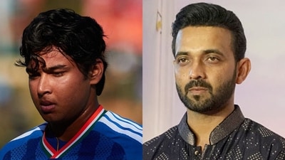 Ajinkya Rahane, left, is unsure about Vaibhav Sooryavanshi's Test aspirations of now. (AFP Images) Ajinkya Rahane, left, is unsure about Vaibhav Sooryavanshi's Test aspirations of now. (AFP Images)