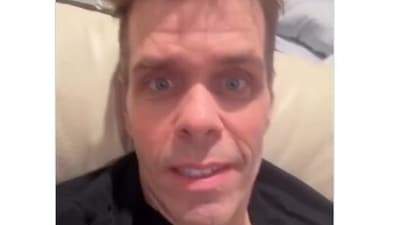 Local authorities visited Perez Hilton's residence after he appeared bloodied in a livestream. He was taken to a hospital for care. (X@REAL_BIG_STEF) Local authorities visited Perez Hilton's residence after he appeared bloodied in a livestream. He was taken to a hospital for care. (X@REAL_BIG_STEF)