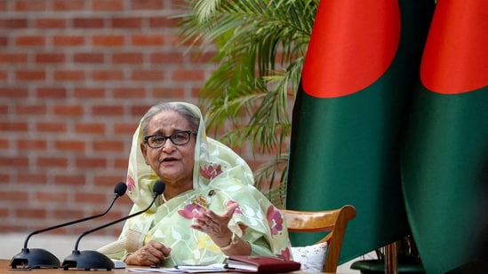 Sheikh Hasina, former prime minister of Bangladesh and chairperson of the Bangladesh Awami League.(REUTERS File)