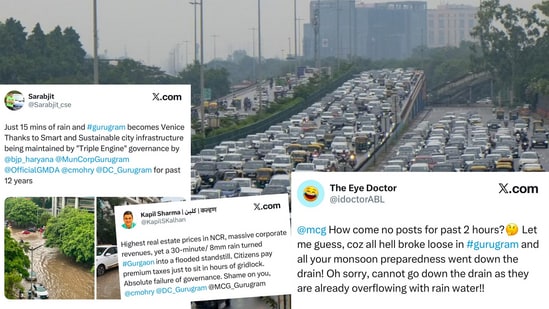 Commuters took to social media to share videos and vent their frustration over waterlogged roads, clogged intersections and painfully slow commutes.