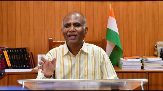 Chief electoral officer S Chockalingam (HT Photo)