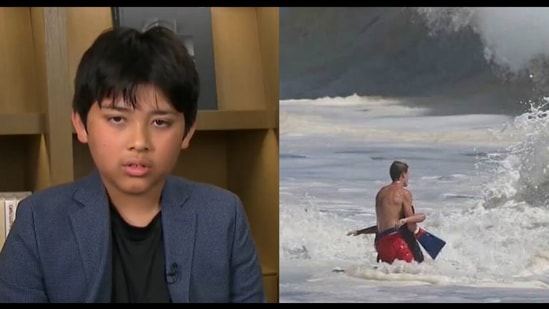 Ten-year-old Nathaniel Rai, the Dallas boy rescued from dangerous surf by 16-year-old lifeguard Ryder Williams, has recalled the terrifying moments when he believed he would not survive.
