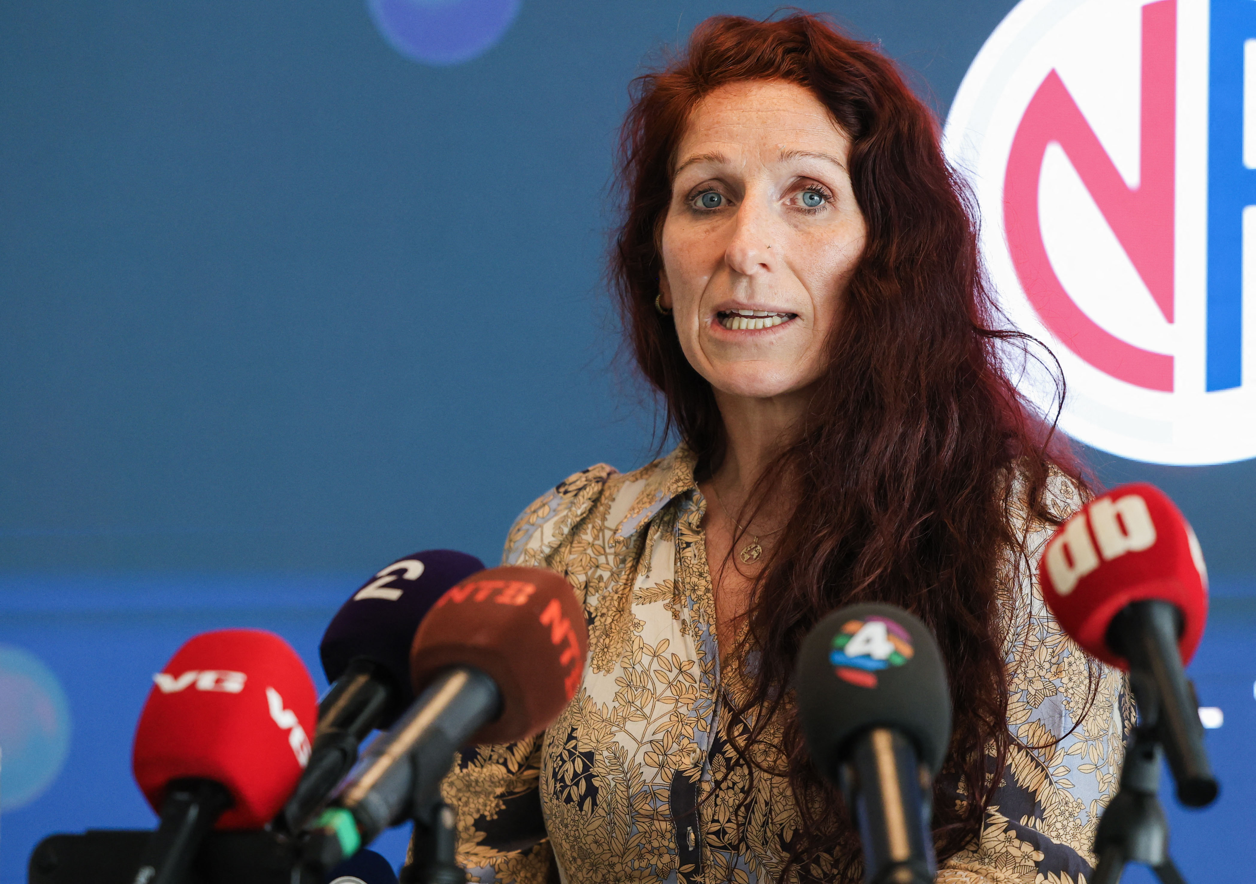 President of the Football Association of Norway Lise Klaveness attends a press conference about the Fifa private equity plan. (AFP) President of the Football Association of Norway Lise Klaveness attends a press conference about the Fifa private equity plan. (AFP)