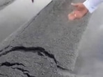A road surface damage was reported near Korari in Unnao district, barely three weeks after the 63-km greenfield expressway was opened to traffic on July 14 (Sourced)