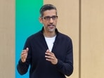 Google CEO Sundar Pichai speaks at a conference in Mountain View, California.