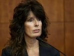 Elaine Rossi, the nanny to Clancy children, sits on the witness stand during Lindsay Clancy's murder trial at Plymouth Superior Court in Plymouth.(AP )