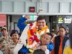Manipur’s Jadumani Singh won silver in the 55kg weight division at the Commonwealth Games Glasgow 2026. (Sourced)