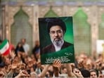 An image of Iran’s Supreme Leader Mojtaba Khamenei during a ceremony in Tehran this month.