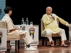 Rashtriya Swayamsevak Sangh (RSS) Sarsanghchalak Mohan Bhagwat held a session at the Nita Mukesh Ambani Cultural Centre (NMACC), Mumbai. (PTI)
