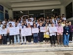 Resident doctors boycotted outpatient departments (OPDs), elective procedures, routine duties and academic activities in protest. (HT PHOTO)